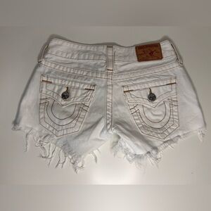 White True religion jean shorts